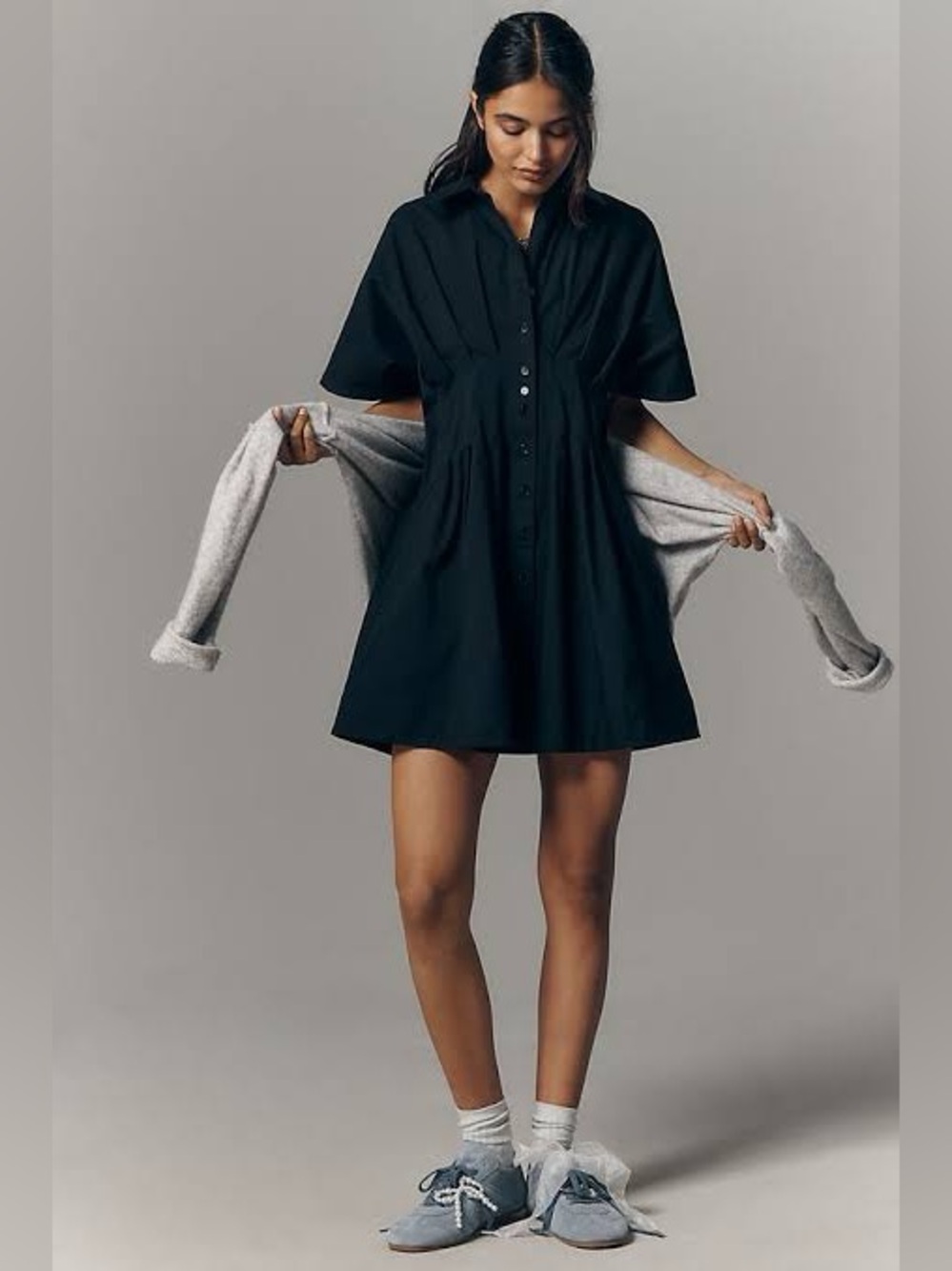 Anthropologie Tobie Mini Shirtdress by Exquise Size S